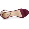 image:imageAllegra K Women Suede Ankle Strap High Stiletto Heel Open Toe Sandals  Faux Suede Vamp Stiletto Heel Open Toe Comfortable Fit Party Date Night Ready Adjustable Buckle ClosureBurgundy