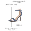 image:imageAllegra K Women Suede Ankle Strap High Stiletto Heel Open Toe Sandals  Faux Suede Vamp Stiletto Heel Open Toe Comfortable Fit Party Date Night Ready Adjustable Buckle ClosureHaze Blue