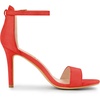 image:imageAllegra K Women Suede Ankle Strap High Stiletto Heel Open Toe Sandals  Faux Suede Vamp Stiletto Heel Open Toe Comfortable Fit Party Date Night Ready Adjustable Buckle ClosureOrange