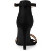image:imageAllegra K Women Suede Ankle Strap High Stiletto Heel Open Toe Sandals  Faux Suede Vamp Stiletto Heel Open Toe Comfortable Fit Party Date Night Ready Adjustable Buckle ClosureBlack