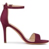 image:imageAllegra K Women Suede Ankle Strap High Stiletto Heel Open Toe Sandals  Faux Suede Vamp Stiletto Heel Open Toe Comfortable Fit Party Date Night Ready Adjustable Buckle ClosureBurgundy