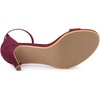 image:imageAllegra K Women Suede Ankle Strap High Stiletto Heel Open Toe Sandals  Faux Suede Vamp Stiletto Heel Open Toe Comfortable Fit Party Date Night Ready Adjustable Buckle ClosureBurgundy