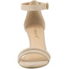 image:imageAllegra K Womens Kitten Heel Ankle Strap Sandals Shoes  Party SandalsBeige