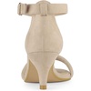 image:imageAllegra K Womens Kitten Heel Ankle Strap Sandals Shoes  Party SandalsBeige