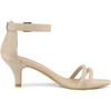 image:imageAllegra K Womens Kitten Heel Ankle Strap Sandals Shoes  Party SandalsBeige