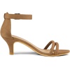 image:imageAllegra K Womens Kitten Heel Ankle Strap Sandals Shoes  Party SandalsBrown