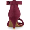 image:imageAllegra K Womens Kitten Heel Ankle Strap Sandals Shoes  Party SandalsBurgundy