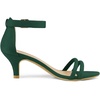 image:imageAllegra K Womens Kitten Heel Ankle Strap Sandals Shoes  Party SandalsGreen