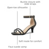 image:imageAllegra K Womens Kitten Heel Ankle Strap Sandals Shoes  Party SandalsGrey