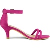image:imageAllegra K Womens Kitten Heel Ankle Strap Sandals Shoes  Party SandalsHot Pink