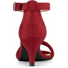 image:imageAllegra K Womens Kitten Heel Ankle Strap Sandals Shoes  Party SandalsRed