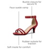image:imageAllegra K Womens Kitten Heel Ankle Strap Sandals Shoes  Party SandalsRed