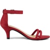 image:imageAllegra K Womens Kitten Heel Ankle Strap Sandals Shoes  Party SandalsRed