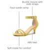 image:imageAllegra K Womens Kitten Heel Ankle Strap Sandals Shoes  Party SandalsYellow