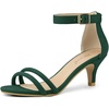 image:imageAllegra K Womens Kitten Heel Ankle Strap Sandals Shoes  Party SandalsGreen