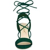 image:imageAllegra K Women Faux Suede Lace Up Block High Heels Slingback Sandals  ABS heel Padded insole for comfort Lacing closure Easy on One Strap design Slingback style Casual lookGreen