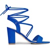 image:imageAllegra K Women Faux Suede Lace Up Block High Heels Slingback Sandals  ABS heel Padded insole for comfort Lacing closure Easy on One Strap design Slingback style Casual lookRoyal Blue