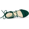 image:imageAllegra K Women Faux Suede Lace Up Block High Heels Slingback Sandals  ABS heel Padded insole for comfort Lacing closure Easy on One Strap design Slingback style Casual lookGreen