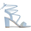 image:imageAllegra K Women Faux Suede Lace Up Block High Heels Slingback Sandals  ABS heel Padded insole for comfort Lacing closure Easy on One Strap design Slingback style Casual lookSky Blue