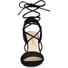 image:imageAllegra K Women Faux Suede Lace Up Block High Heels Slingback Sandals  ABS heel Padded insole for comfort Lacing closure Easy on One Strap design Slingback style Casual lookBlack