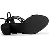 image:imageAllegra K Women Faux Suede Lace Up Block High Heels Slingback Sandals  ABS heel Padded insole for comfort Lacing closure Easy on One Strap design Slingback style Casual lookBlack