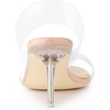 image:imageAllegra K Womens Clear Slide Stiletto Heel Clear Sandals  Party SandalsBeige