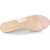image:imageAllegra K Womens Clear Slide Stiletto Heel Clear Sandals  Party SandalsBeige