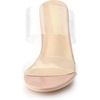 image:imageAllegra K Womens Clear Slide Stiletto Heel Clear Sandals  Party SandalsBeige