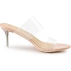 image:imageAllegra K Womens Clear Slide Stiletto Heel Clear Sandals  Party SandalsBeige