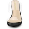 image:imageAllegra K Womens Clear Slide Stiletto Heel Clear Sandals  Party SandalsBlack