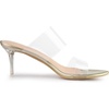 image:imageAllegra K Womens Clear Slide Stiletto Heel Clear Sandals  Party SandalsGold