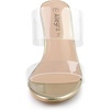 image:imageAllegra K Womens Clear Slide Stiletto Heel Clear Sandals  Party SandalsGold