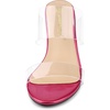 image:imageAllegra K Womens Clear Slide Stiletto Heel Clear Sandals  Party SandalsHot Pink