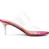 image:imageAllegra K Womens Clear Slide Stiletto Heel Clear Sandals  Party SandalsHot Pink