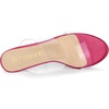 image:imageAllegra K Womens Clear Slide Stiletto Heel Clear Sandals  Party SandalsHot Pink
