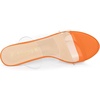 image:imageAllegra K Womens Clear Slide Stiletto Heel Clear Sandals  Party SandalsOrange