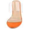 image:imageAllegra K Womens Clear Slide Stiletto Heel Clear Sandals  Party SandalsOrange