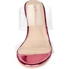 image:imageAllegra K Womens Clear Slide Stiletto Heel Clear Sandals  Party SandalsPink