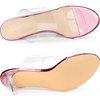 image:imageAllegra K Womens Clear Slide Stiletto Heel Clear Sandals  Party SandalsPink