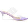image:imageAllegra K Womens Clear Slide Stiletto Heel Clear Sandals  Party SandalsPurple