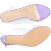 image:imageAllegra K Womens Clear Slide Stiletto Heel Clear Sandals  Party SandalsPurple
