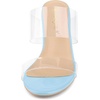 image:imageAllegra K Womens Clear Slide Stiletto Heel Clear Sandals  Party SandalsSky Blue