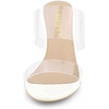 image:imageAllegra K Womens Clear Slide Stiletto Heel Clear Sandals  Party SandalsWhite