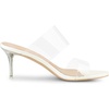 image:imageAllegra K Womens Clear Slide Stiletto Heel Clear Sandals  Party SandalsWhite