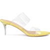 image:imageAllegra K Womens Clear Slide Stiletto Heel Clear Sandals  Party SandalsYellow