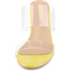 image:imageAllegra K Womens Clear Slide Stiletto Heel Clear Sandals  Party SandalsYellow
