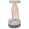 image:imageAllegra K Womens Rhinestones Strappy Chunky Heel Sandals  Party SandalsHaze Blue