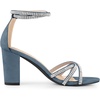 image:imageAllegra K Womens Rhinestones Strappy Chunky Heel Sandals  Party SandalsHaze Blue