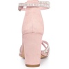 image:imageAllegra K Womens Rhinestones Strappy Chunky Heel Sandals  Party SandalsPink