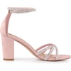 image:imageAllegra K Womens Rhinestones Strappy Chunky Heel Sandals  Party SandalsPink